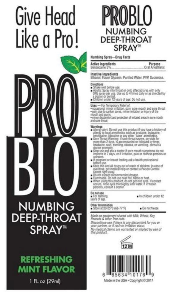 Pro Blo Numbing Deep Throat Spray